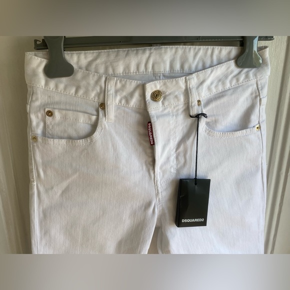 DSQUARED2 SUPER SKINNY JEANS IN STRETCH COTTON DENIM Sz 38IT - Picture 5 of 13